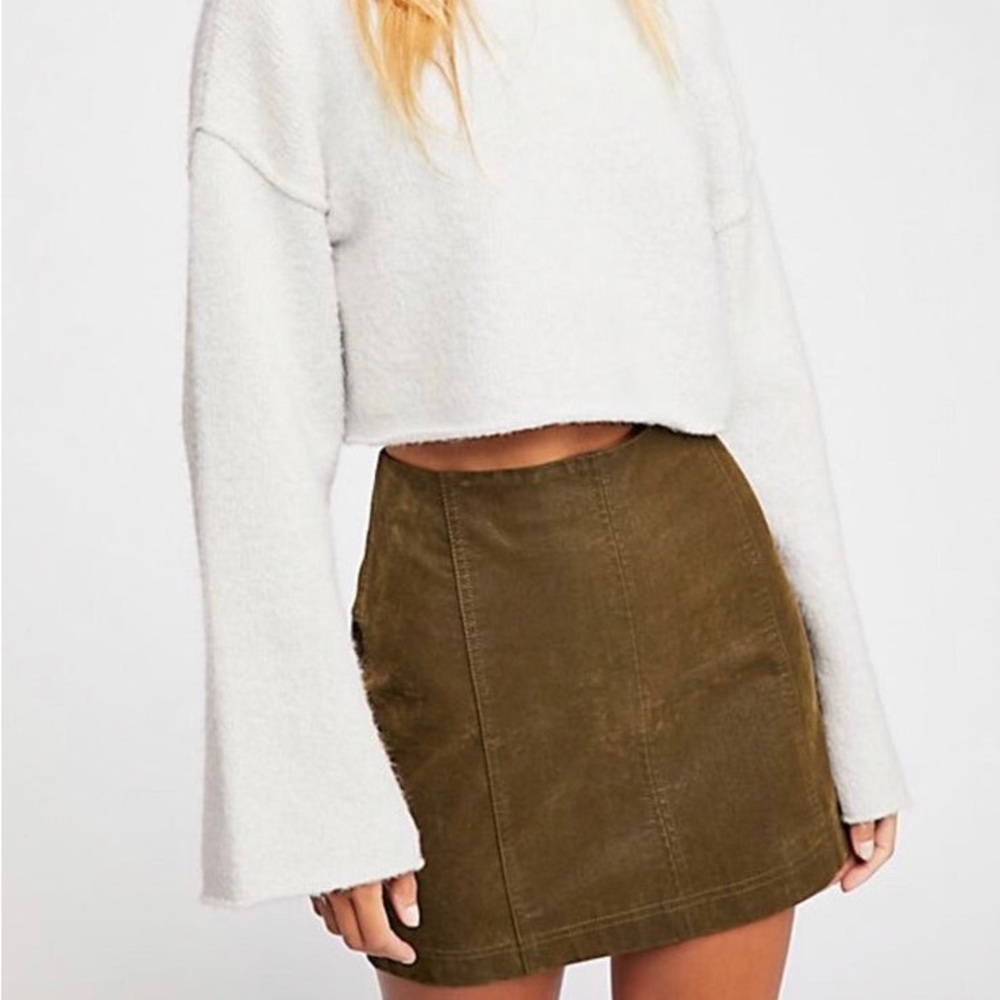 Free People | Vegan Suede Modern Femme Mini Skirt